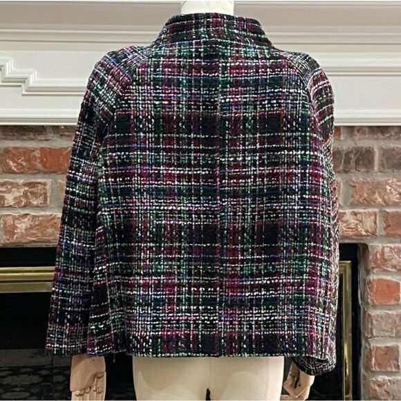 NWOT Talbots Multi-Colored Tweed Jacket Sz 16 Petite - Picture 5 of 9